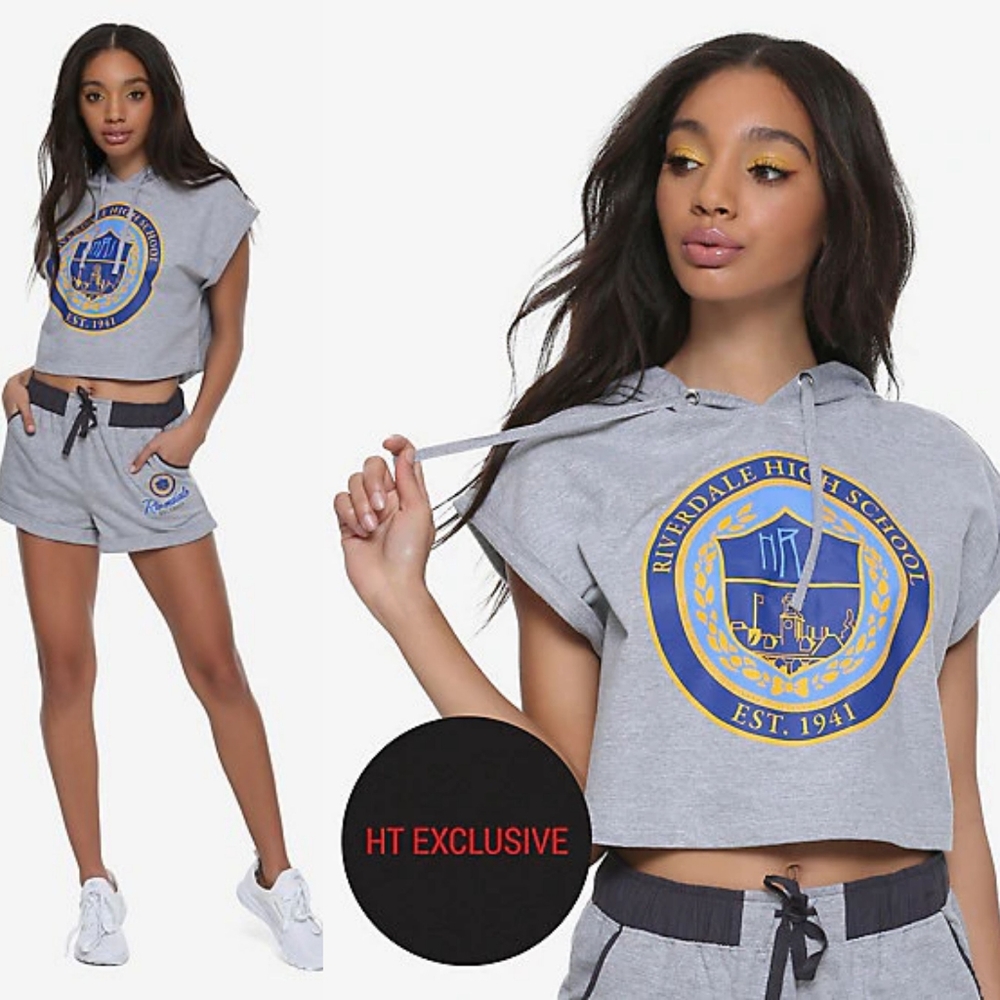 RIVERDALE HOODED GIRLS CROP TOP